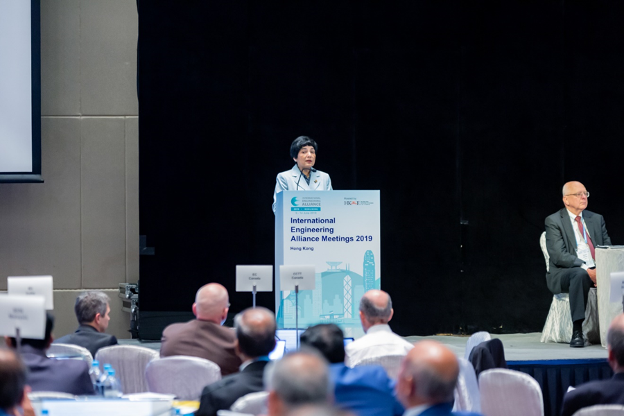 WFEO President Dr Marlene Kanga addresses the IEA Plenary Forum