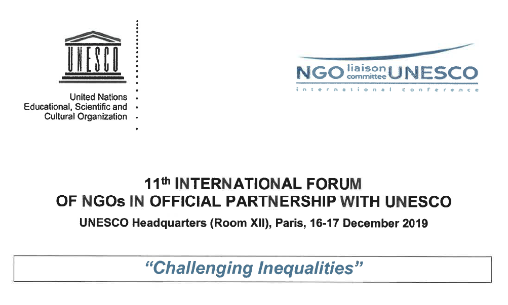 International Forum on NGOs – UNESCO – Challenging inequalities